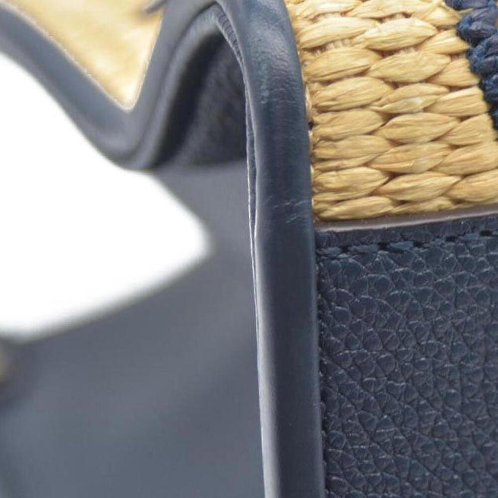 Louis Vuitton Raffia Calfskin Monogram Giant Onthego MM Blue - Picture 15 of 15